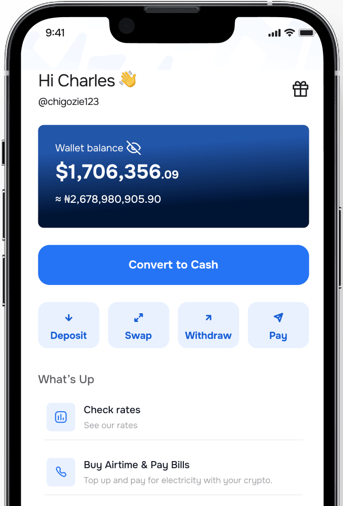 Iphone showing Nazza  Mobile App home screen