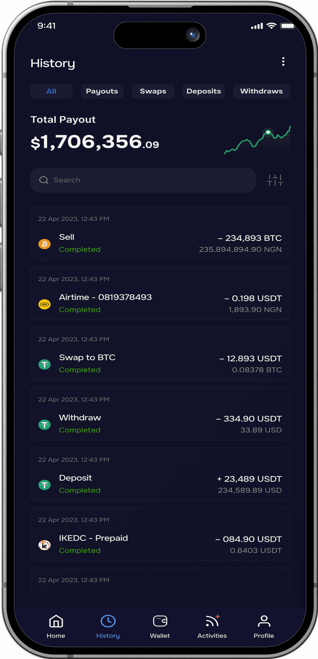 Nazza App Transactions