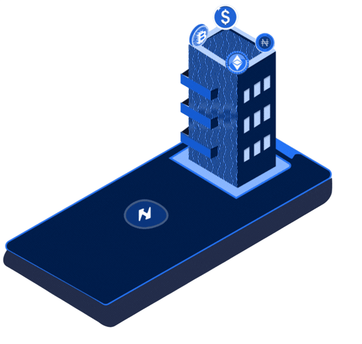 Illustration representing Nazza's secure and rewarding crypto experience.