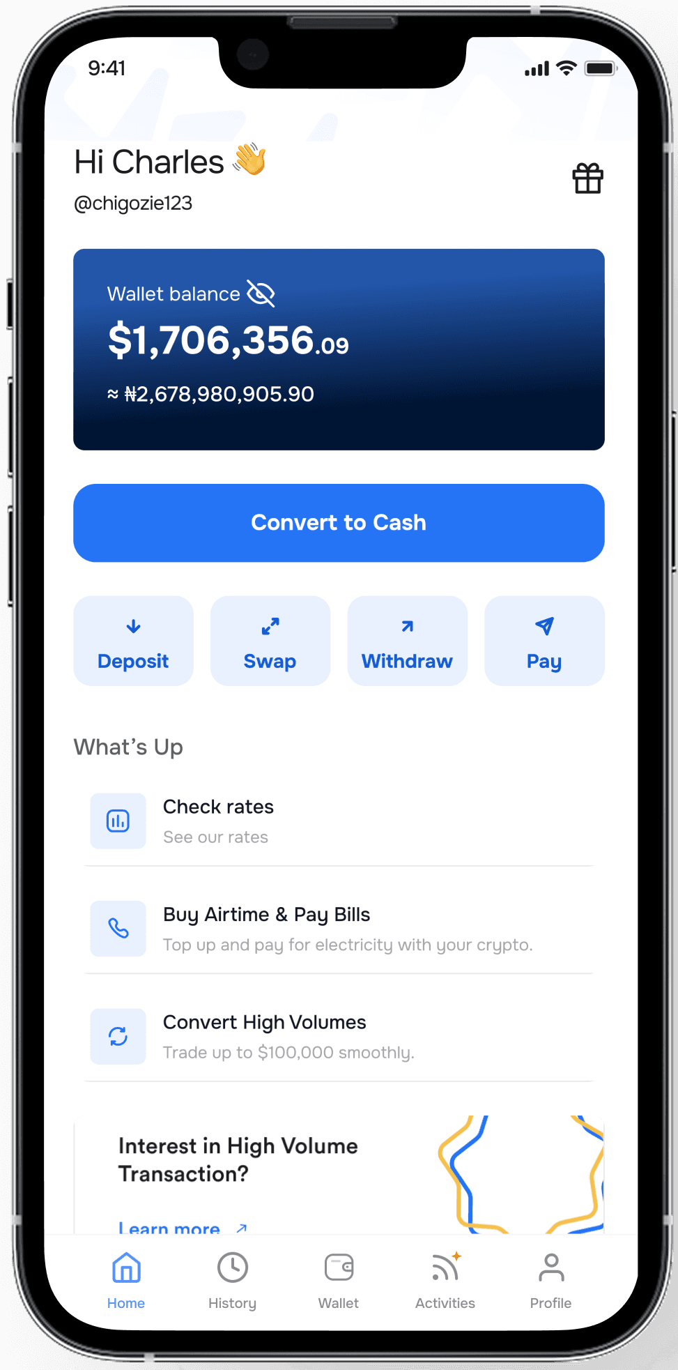 Nazza Mobile App Home Screen